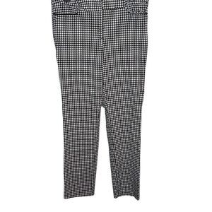 89th & Madison Women’s Size 12 Stretch Dress Pants Black White Houndstooth